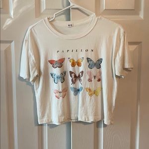 White Papillon Garage Clothing Top Size Small